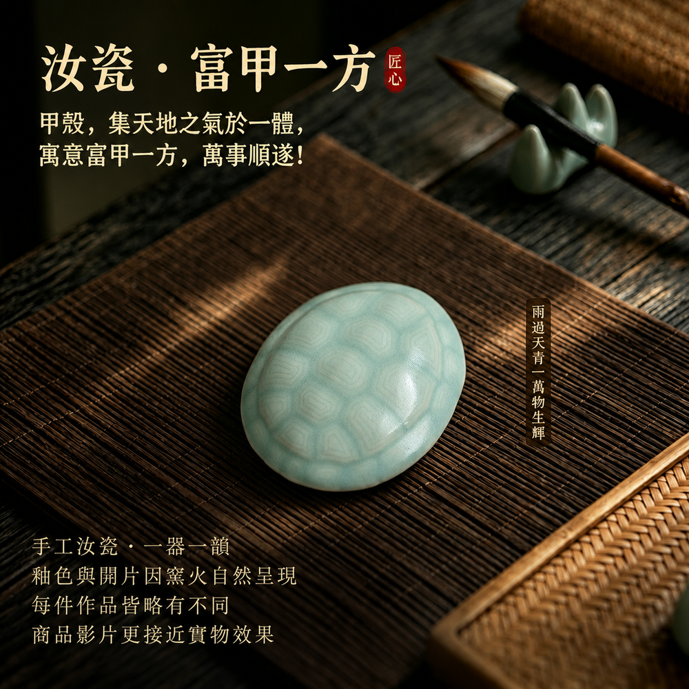 富甲一方|龜殼・茶寵・趣味把玩件・擺件・汝窯・茶台茶寵