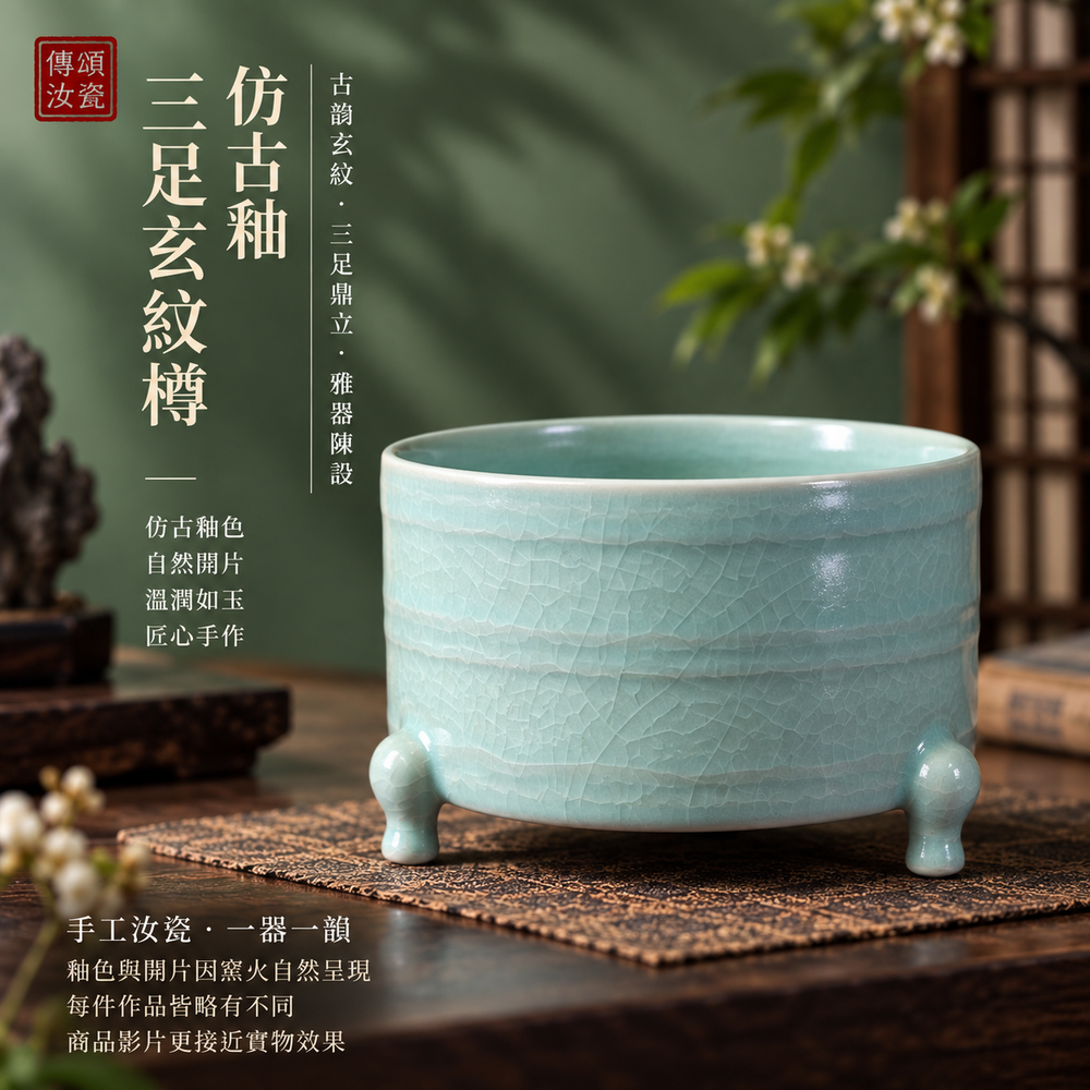 玄紋尊｜仿古釉・自然開片・宋式雅器