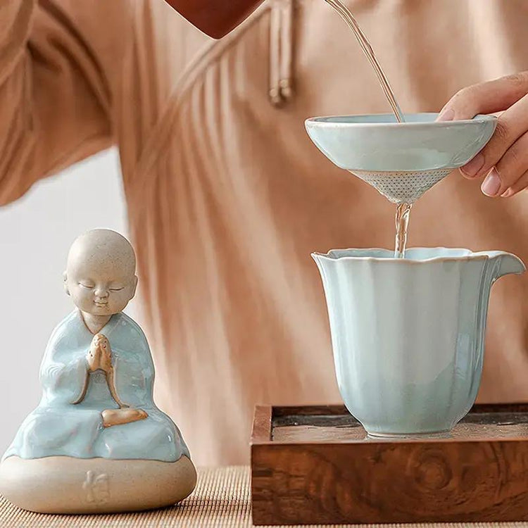 禪心小和尚茶漏｜禪心茶濾・茶葉過濾器・茶寵・汝窯