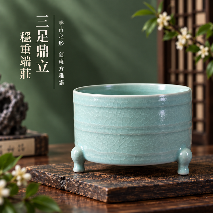 玄紋尊｜仿古釉・自然開片・宋式雅器