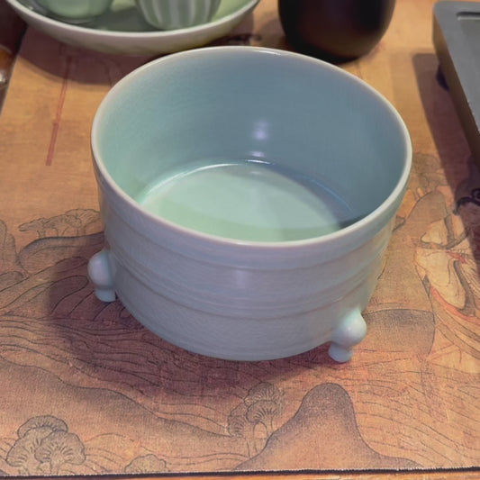 玄紋尊｜傳世作品・仿古釉・支釘燒・自然開片・匠心手作・宋代經典雅器・汝窯